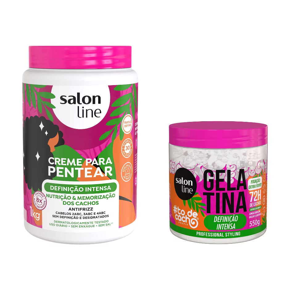 Kit Definição Intensa com Creme para Pentear e Gelatina #todecacho
