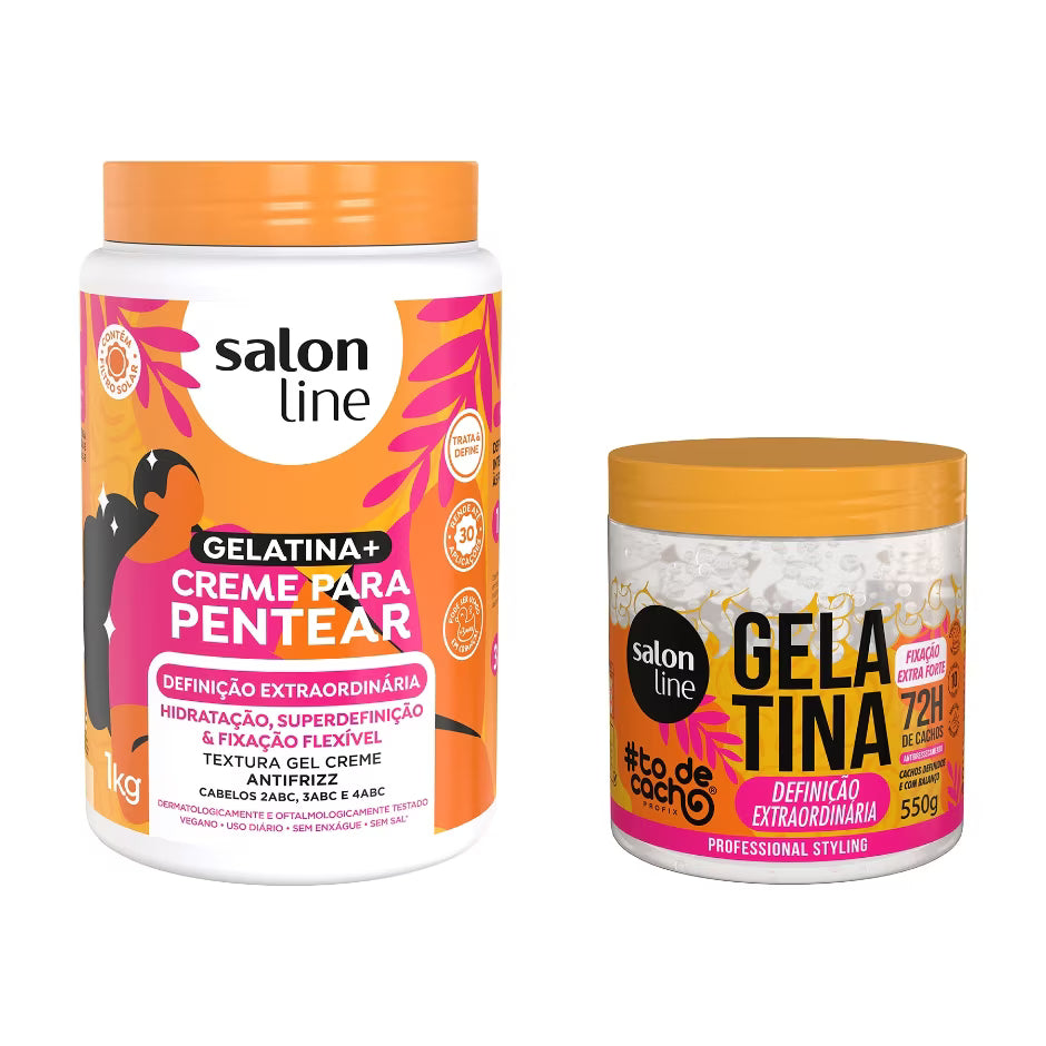 Kit Definição Extraordinária com Creme para Pentear e Gelatina #todecacho