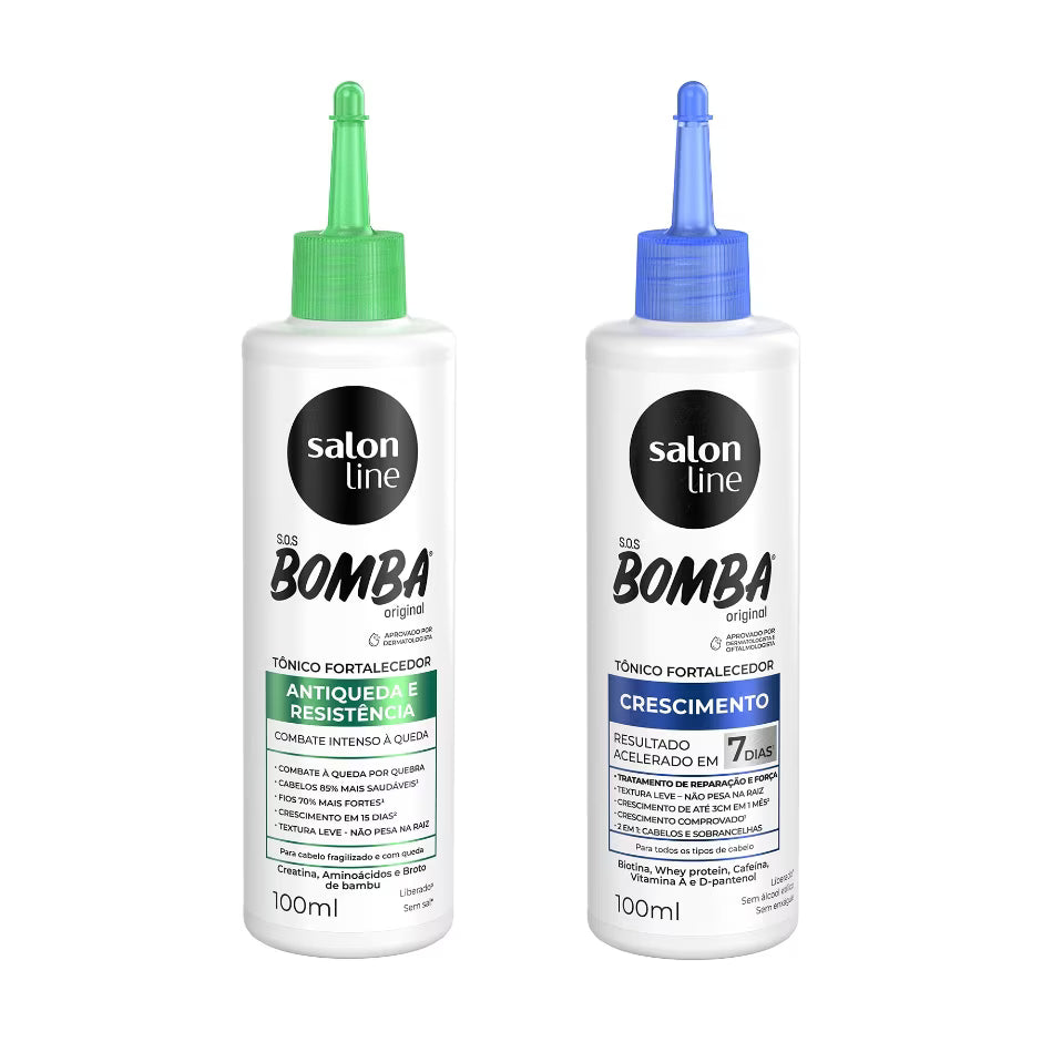 Kit Tônicos SOS Bomba Crescimento Acelerado + Antiqueda Salon Line