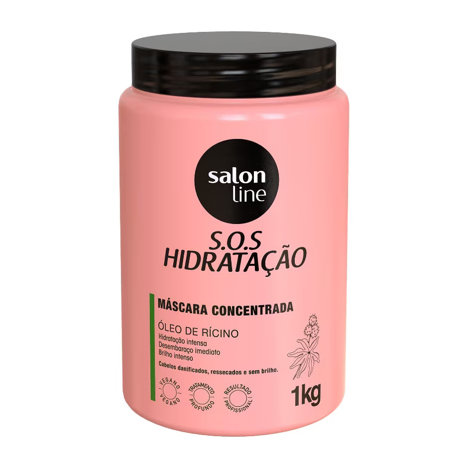 Máscara S.O.S Hidratação Óleo de Rícino Salon Line 1kg
