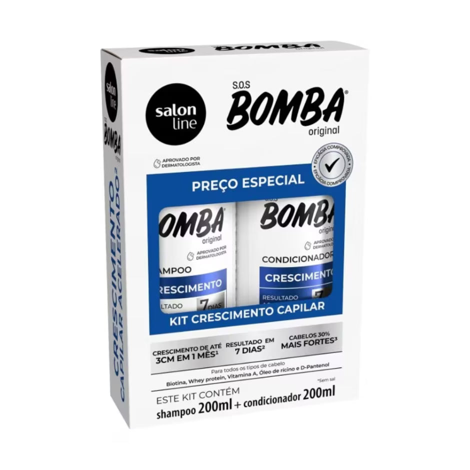 Kit Shampoo + Condicionador SOS Bomba Original Salon Line